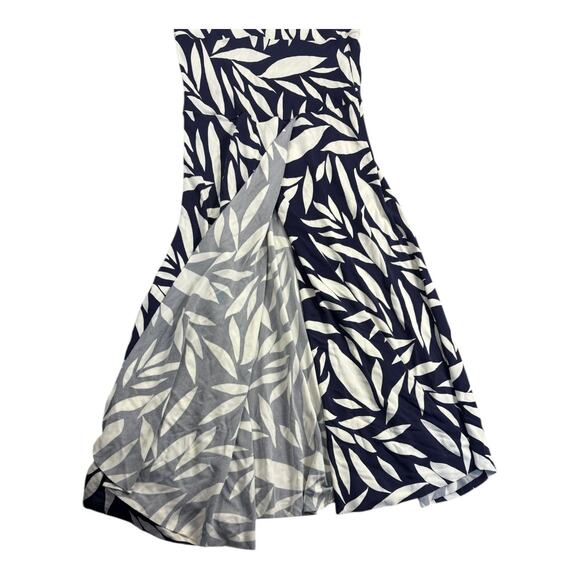 YaYa & Co Women's Open- Back Halter Maxi Dress Mermaid Style Sz Small Navy/White - Picture 7 of 13